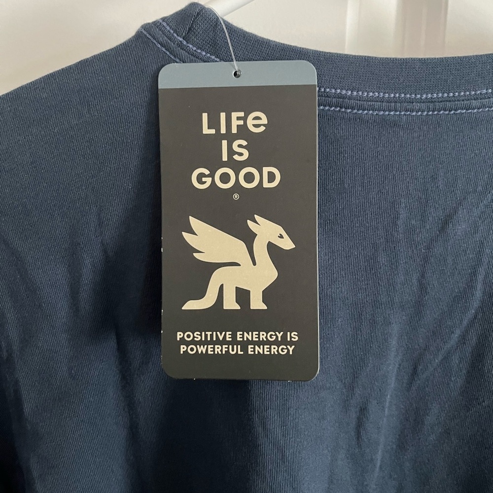 Life Is Good Navy Silent Night Long Sleeve Tee - Picture 5 of 6
